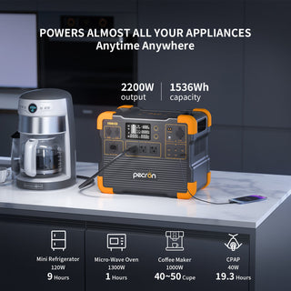 Pecron E1500LFP – 1536Wh LiFePO4 Portable Power Station