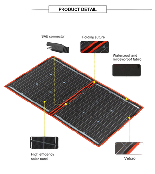 Dokio 18V Foldable Monocrystalline Solar Panel