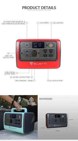 Bluetti EB70+PV120 Outdoor Solar Station