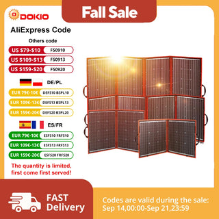 Dokio 18V Foldable Monocrystalline Solar Panel