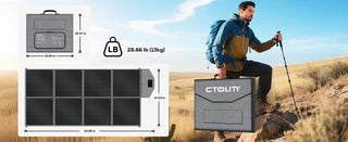 CTOLITY 400W Solar Panel for RV & Outdoor Use