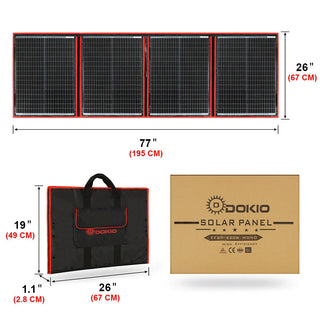 Dokio 18V Foldable Monocrystalline Solar Panel