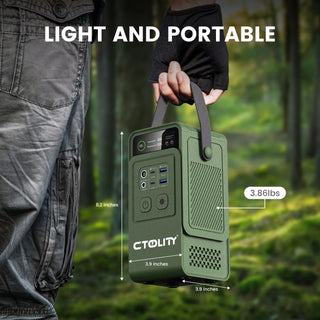 CTOLITY AP200L 192Wh Portable Power Station + 100W Solar Panel Kit