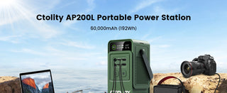 CTOLITY AP200L 192Wh Portable Power Station + 100W Solar Panel Kit