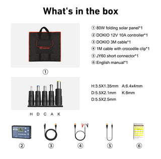 Dokio 18V Foldable Monocrystalline Solar Panel