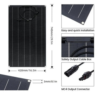 Foxsur 12V Portable Flexible Solar Panel