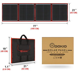 Dokio 18V Foldable Monocrystalline Solar Panel