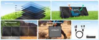 CTOLITY SPC200 200W Foldable Solar Panel Kit