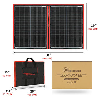 Dokio 18V Foldable Monocrystalline Solar Panel
