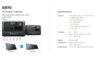 Bluetti EB70+PV120 Outdoor Solar Station