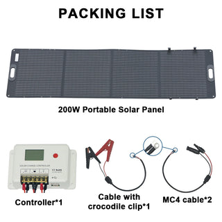 CTOLITY 200W Monocrystalline Foldable Solar Panel