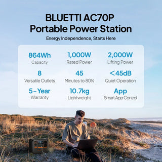 Bluetti AC70P Portable Solar Station