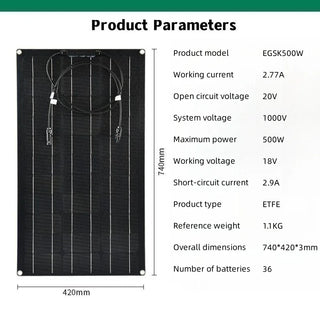 Foxsur 12V Portable Flexible Solar Panel